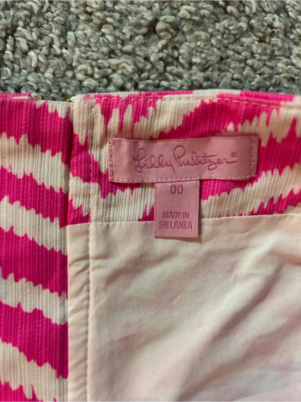 Lilly Pulitzer Pink Ella Chevron Mini Skort - Picture 3 of 3